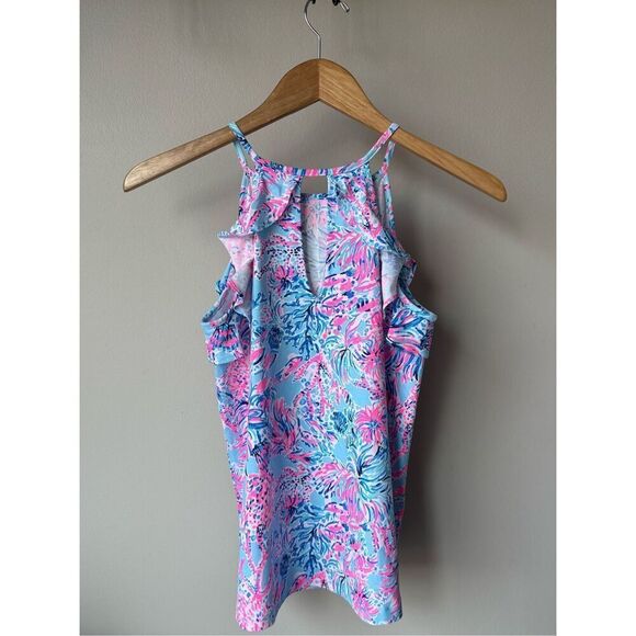 Lilly Pulitzer Billie Tank Top In Celestial Blue Seek and Sea - Picture 5 of 11
